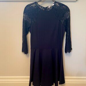 Navy Fit & Flare Dress || BB Dakota by Steve Madden